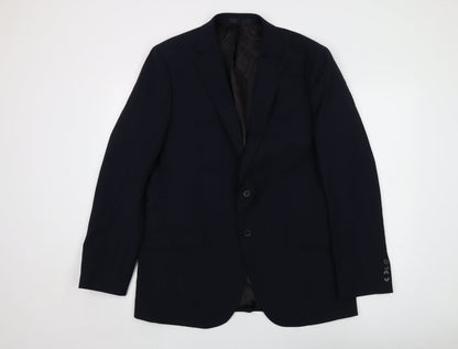 Autograph Mens Blue Wool Jacket Suit Jacket Size 42 Regular
