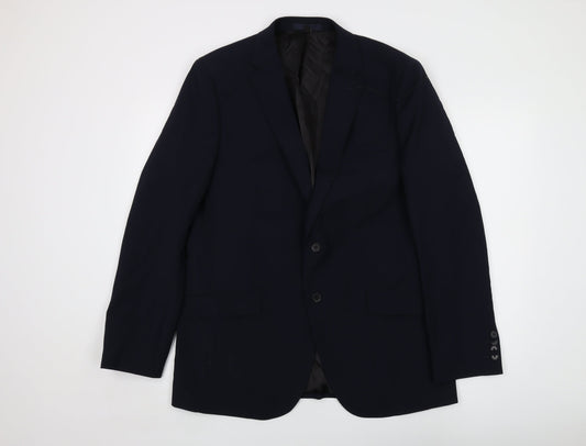 Autograph Mens Blue Wool Jacket Suit Jacket Size 42 Regular
