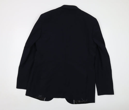 Autograph Mens Blue Wool Jacket Suit Jacket Size 42 Regular