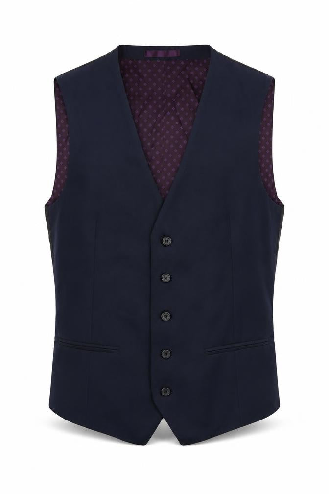 Next Mens Blue Wool Jacket Suit Waistcoat Size 36 Regular