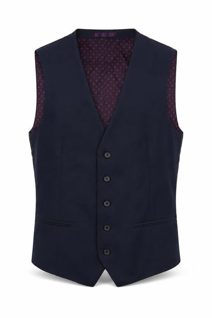 Next Mens Blue Wool Jacket Suit Waistcoat Size 36 Regular