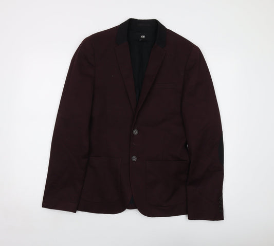 Mens UK Size 38 H&M Regular Red Suit Jacket