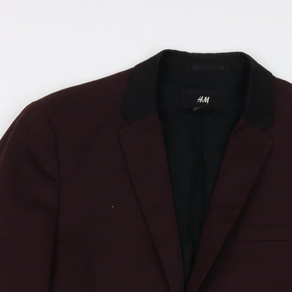 Mens UK Size 38 H&M Regular Red Suit Jacket