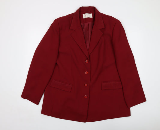 Womens UK Size 20 Bonmarché Red Jacket