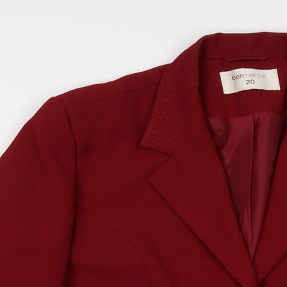 Womens UK Size 20 Bonmarché Red Jacket