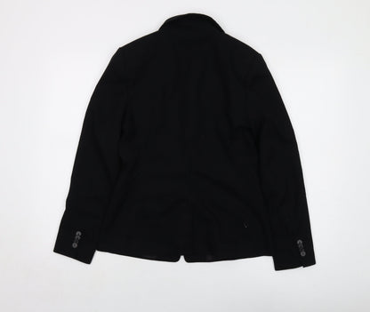 H&M Womens Black Jacket Size 10 Button