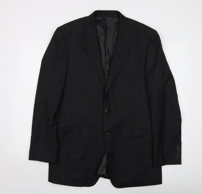 Mens UK Size 42 Samuel Slater Regular Black Suit Jacket