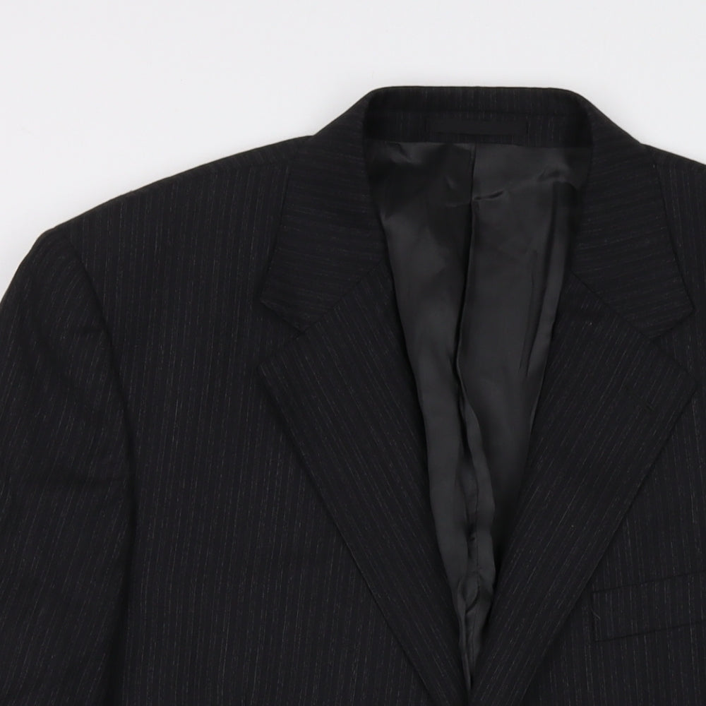 Mens UK Size 42 Samuel Slater Regular Black Suit Jacket
