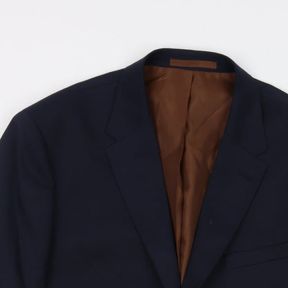 Mens UK Size 42 River Island Regular Blue Suit Jacket