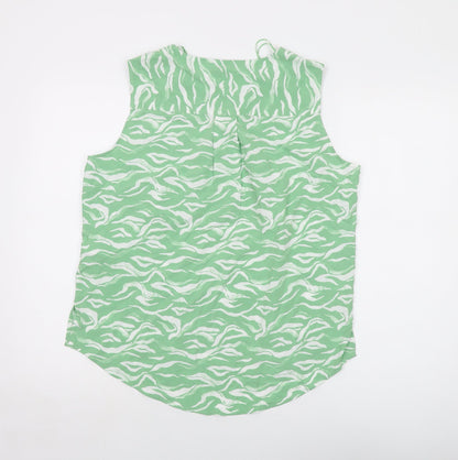 Womens UK Size 10 TOM TAILOR Green Basic Tank