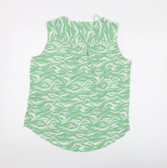 Womens UK Size 10 TOM TAILOR Green Basic Tank