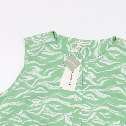 Womens UK Size 10 TOM TAILOR Green Basic Tank