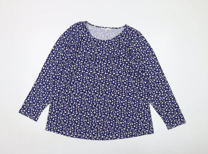Womens UK Size XL Lakeland Blue Basic Blouse