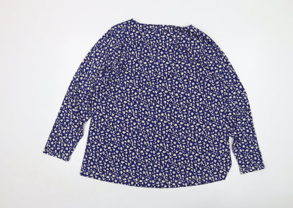 Womens UK Size XL Lakeland Blue Basic Blouse