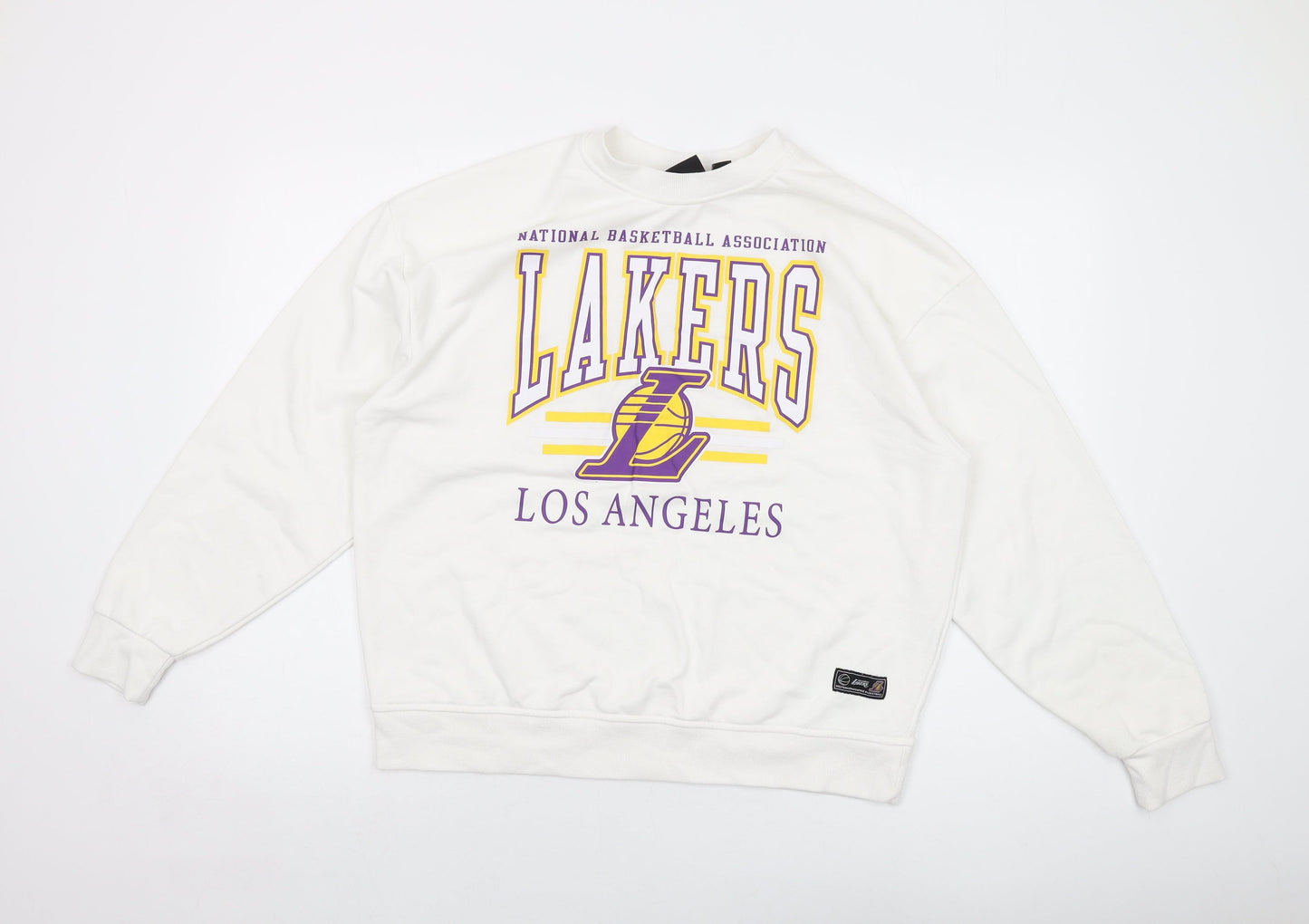 Lakers Womens White Polyester Pullover Sweatshirt Size 6 Pullover
