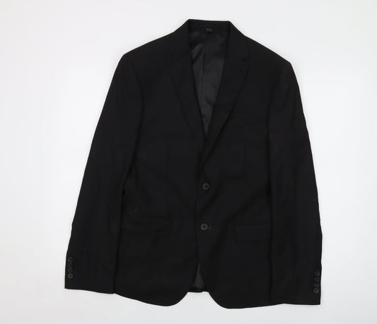 Mens UK Size 40 Marks and Spencer Regular Black Suit Jacket