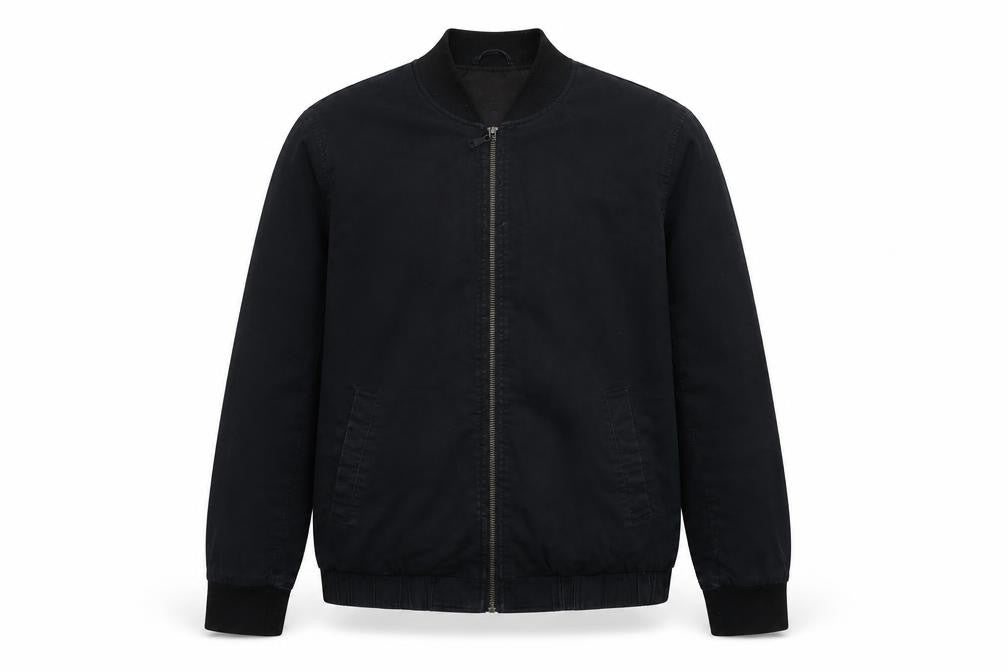 Mens UK Size M River Island Black Bomber Jacket