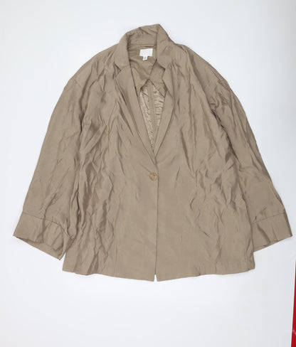 H&M Womens Beige Jacket Size S Button