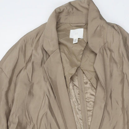 H&M Womens Beige Jacket Size S Button