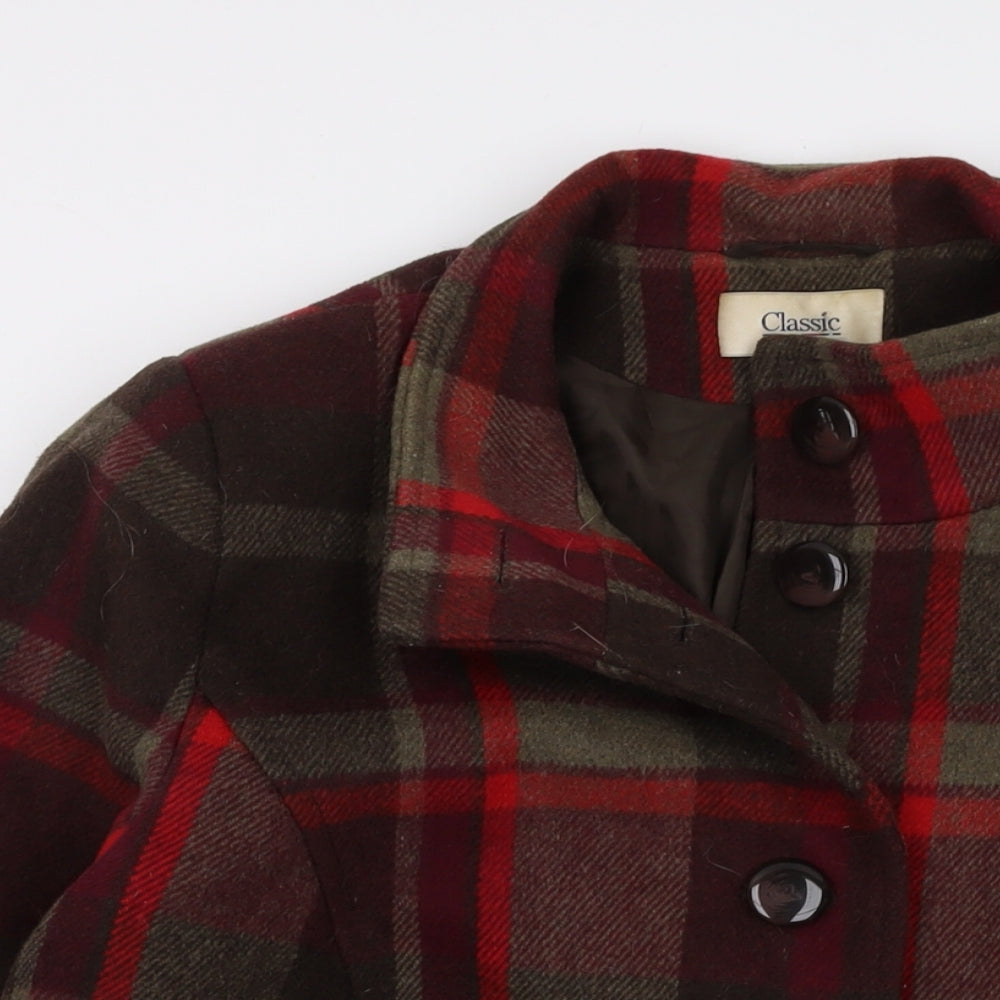 Womens UK Size 18 Classic Multicoloured Overcoat