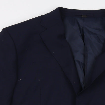 Mens UK Size 46 Marks and Spencer Regular Blue Suit Jacket