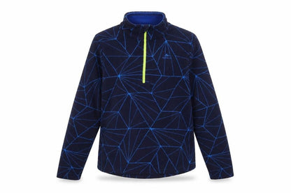 Quechua Boys Blue Geometric Polyester Pullover Sweatshirt Size 12-13 Years Zip
