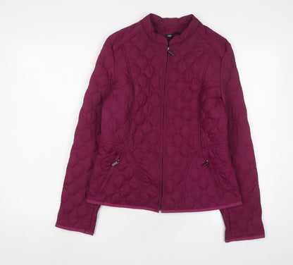Womens UK Size 12 Olsen Purple Quilted Coat