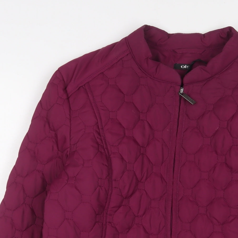 Womens UK Size 12 Olsen Purple Quilted Coat