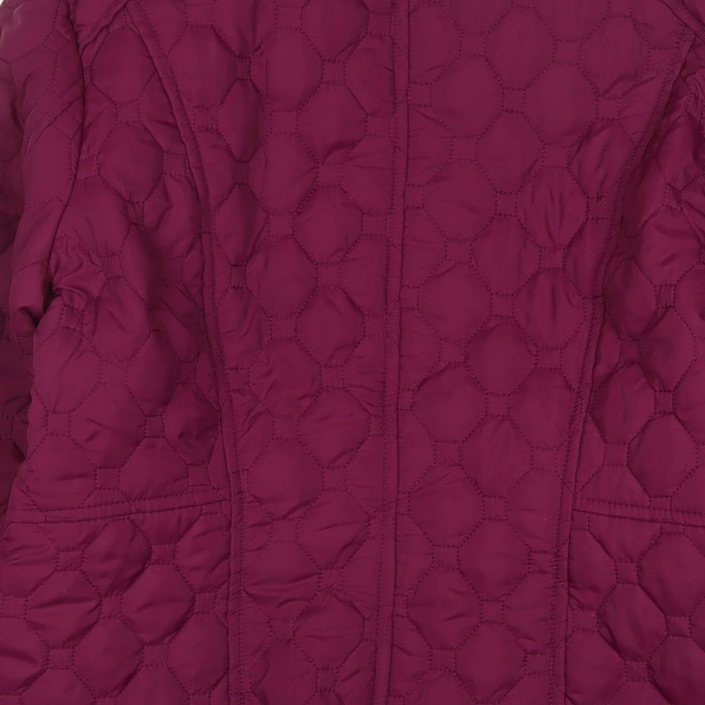 Womens UK Size 12 Olsen Purple Quilted Coat