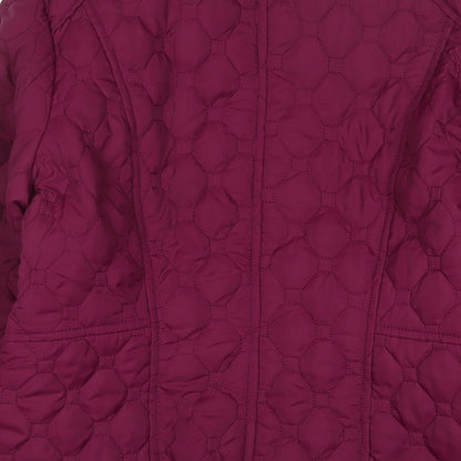 Womens UK Size 12 Olsen Purple Quilted Coat