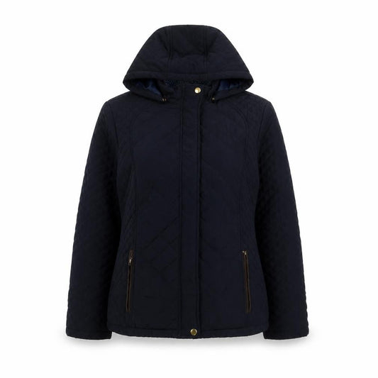 Beacon Cove Womens Blue Quilted Jacket Size 12 Zip