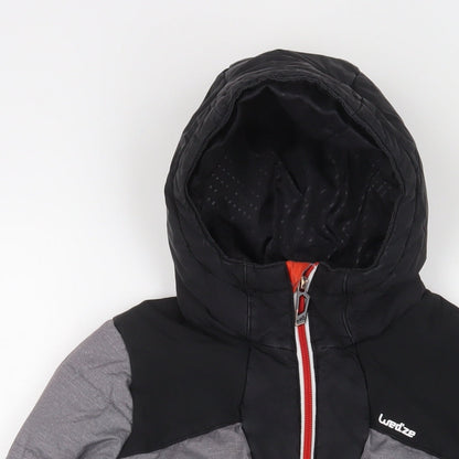 DECATHLON Boys Grey Basic Coat Coat Size 10 Years Zip