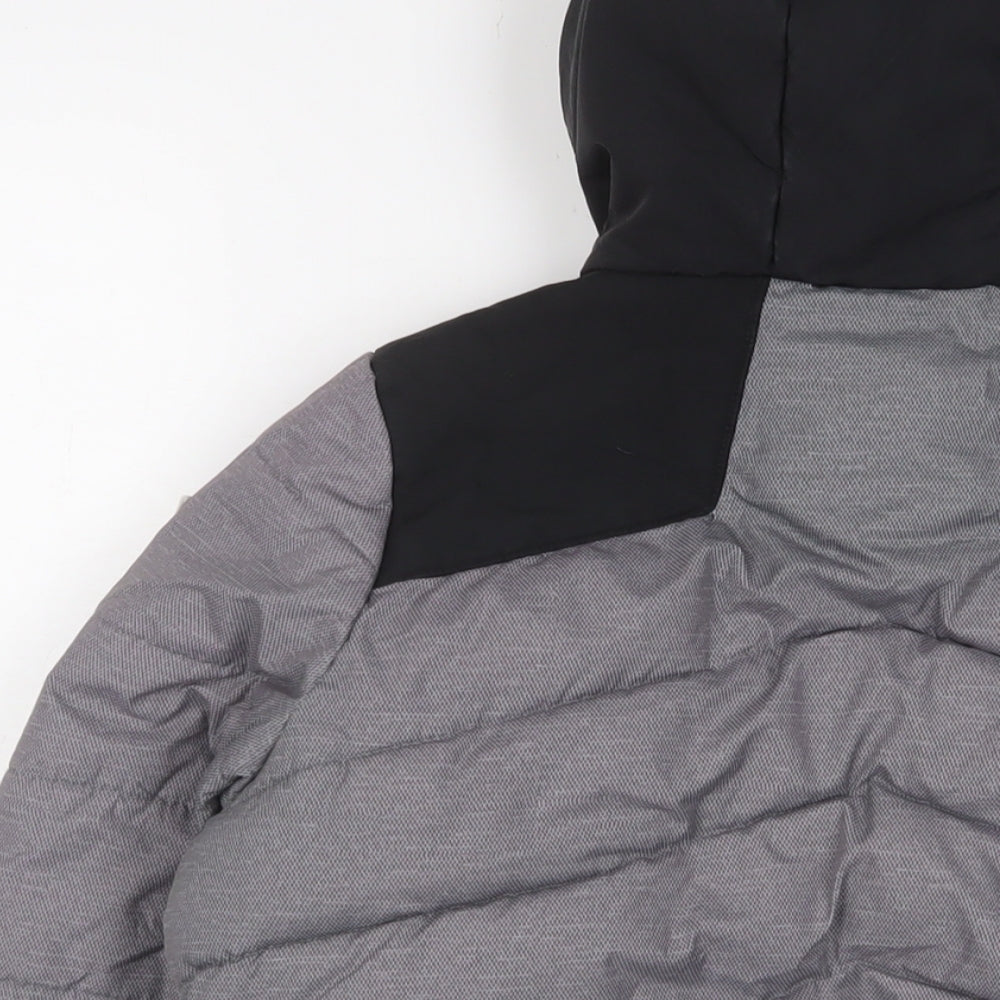 DECATHLON Boys Grey Basic Coat Coat Size 10 Years Zip