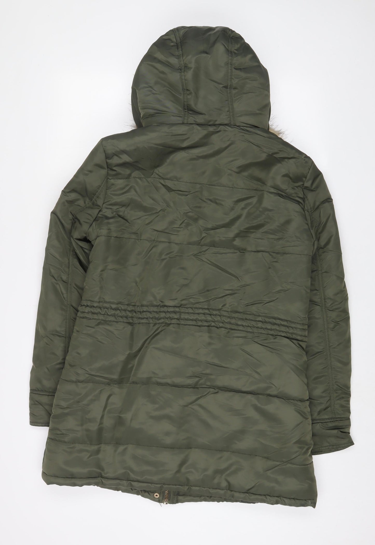 Womens UK Size 10 Threadbare Green Parka Coat