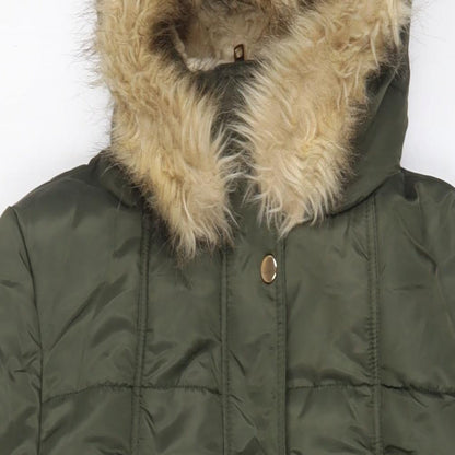 Womens UK Size 10 Threadbare Green Parka Coat
