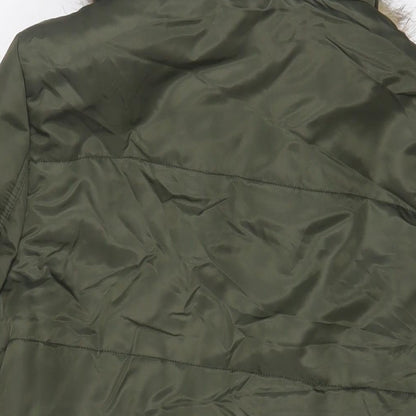 Womens UK Size 10 Threadbare Green Parka Coat