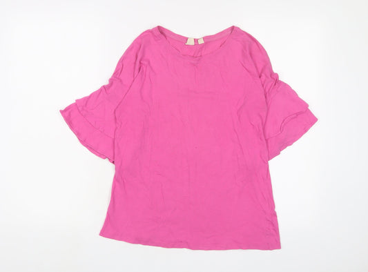 Womens UK Size 12 Gap Pink Basic T-Shirt