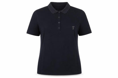 GOLFINO Womens Blue Cotton Basic Polo Size 16 Collared - Embroidered