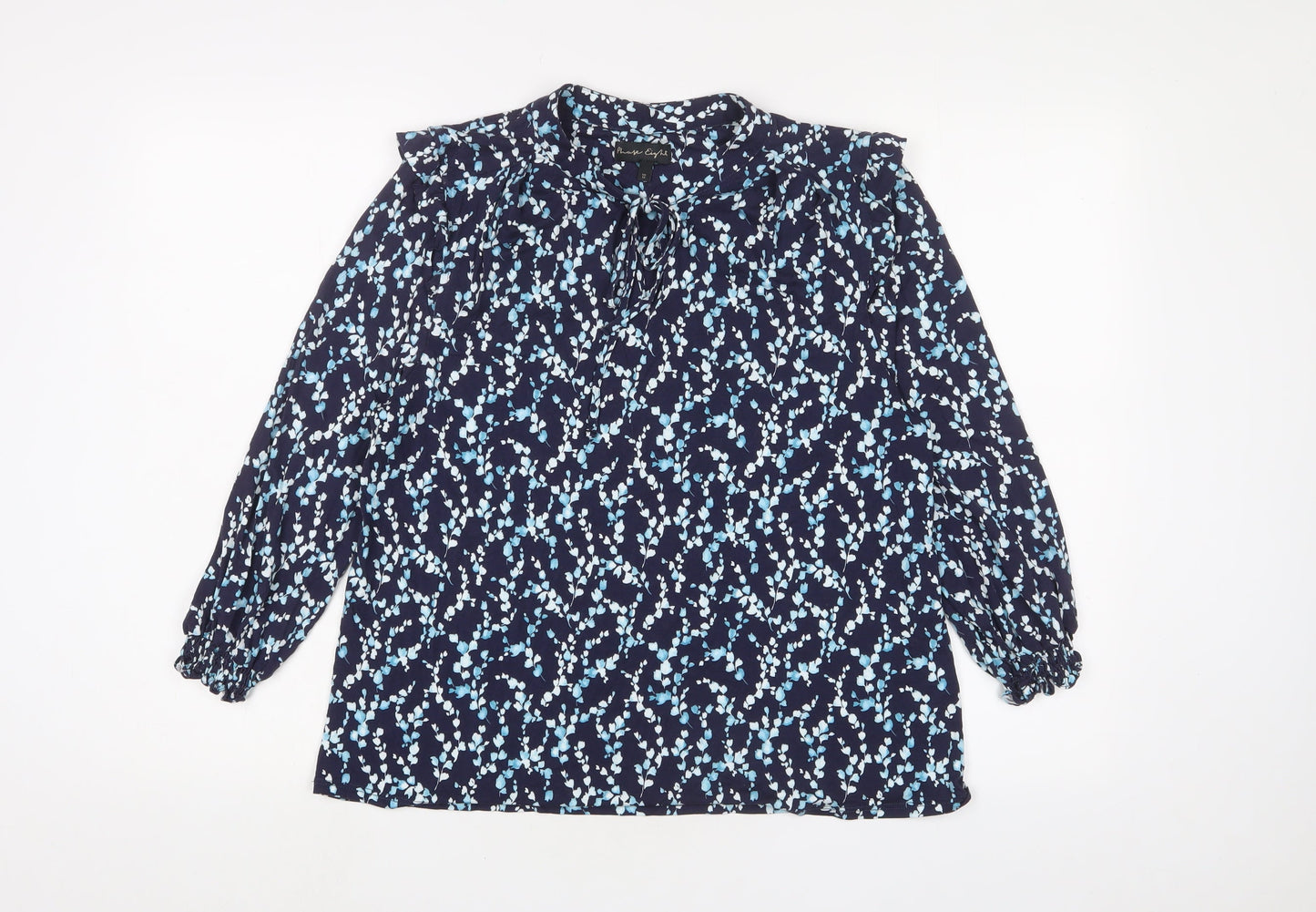 Womens UK Size 12 Phase Eight Blue Basic Blouse