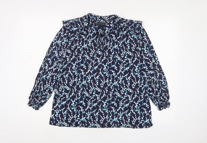 Womens UK Size 12 Phase Eight Blue Basic Blouse