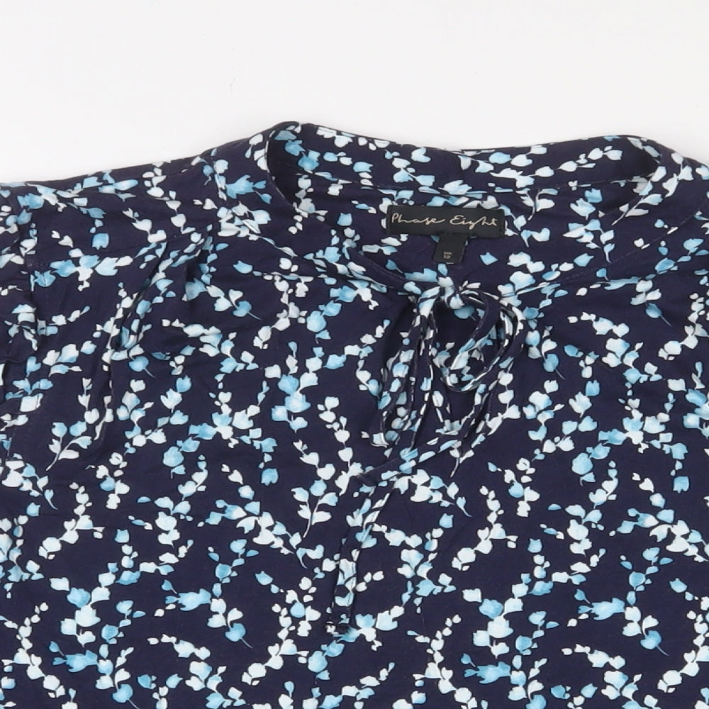Womens UK Size 12 Phase Eight Blue Basic Blouse