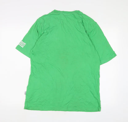 Rugby Mens Green Cotton T-Shirt Size M Crew Neck - Rugby World Cup 2011