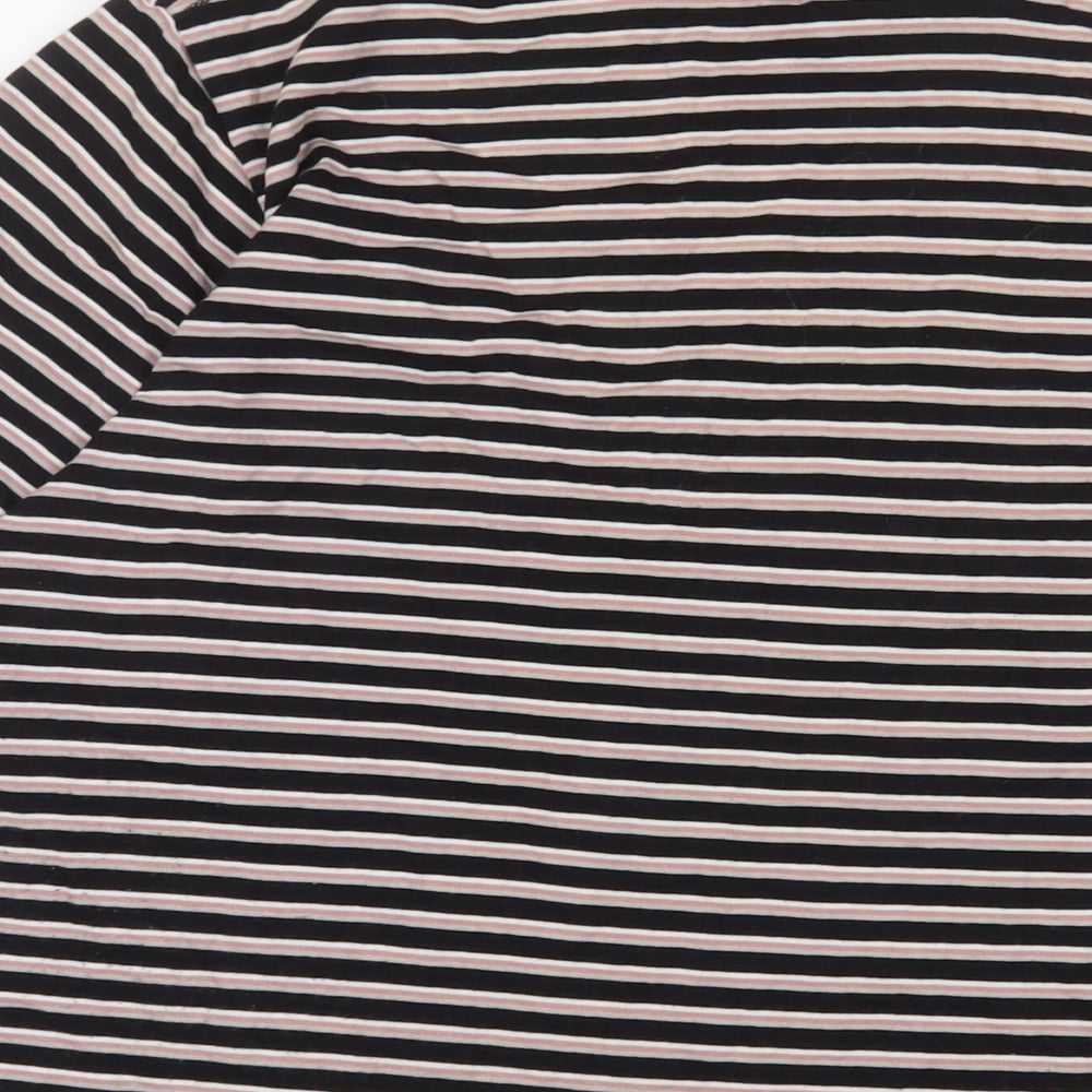 Barney Cools Mens Multicoloured Striped Cotton T-Shirt Size XL Crew Neck - Logo, Embroidered