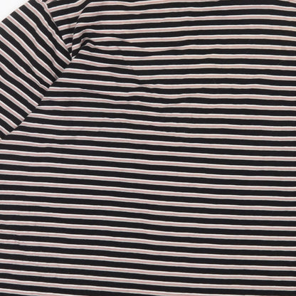Barney Cools Mens Multicoloured Striped Cotton T-Shirt Size XL Crew Neck - Logo, Embroidered