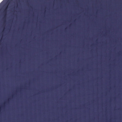 Lands' End Womens Blue V-Neck Cotton Cardigan Jumper Size 18