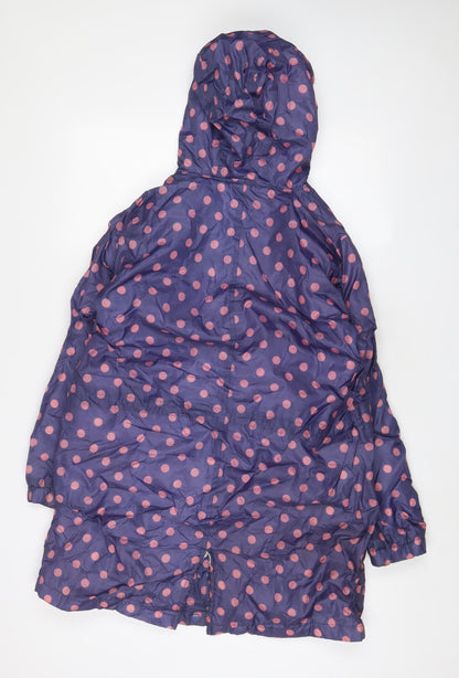 Cotton Traders Womens Purple Polka Dot Jacket Size 12 Zip