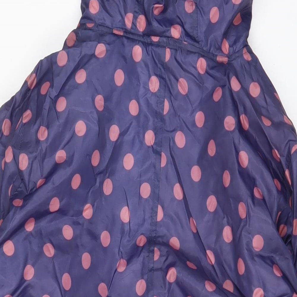 Cotton Traders Womens Purple Polka Dot Jacket Size 12 Zip