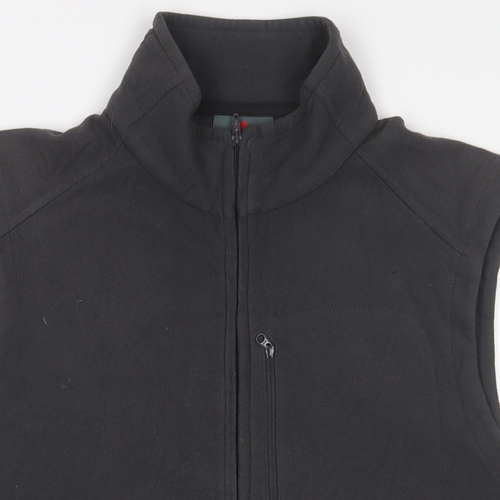 Wynnster Mens Grey Gilet Jacket Size M Zip - Logo, Embroidered