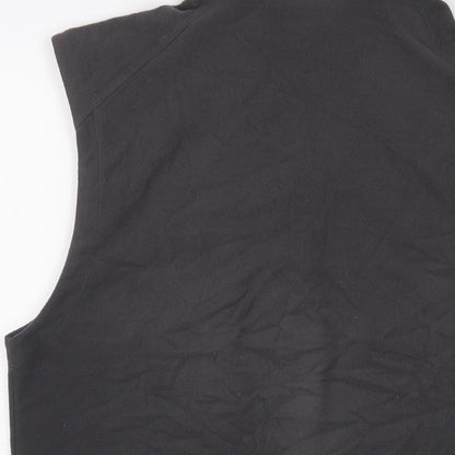 Wynnster Mens Grey Gilet Jacket Size M Zip - Logo, Embroidered