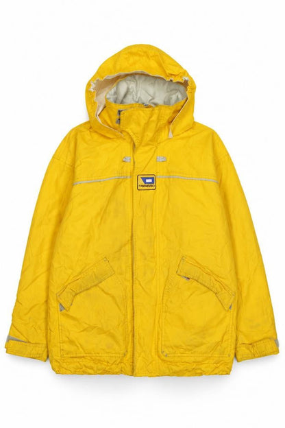 Front view of Tribord boys’ yellow jacket, size 12, years zip